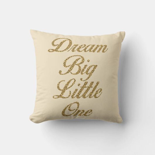 Coussin Dream Big Little One Empreinte de léopard Nursery (Recto)