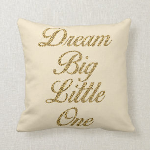 Coussin Dream Big Little One Empreinte de léopard Nursery