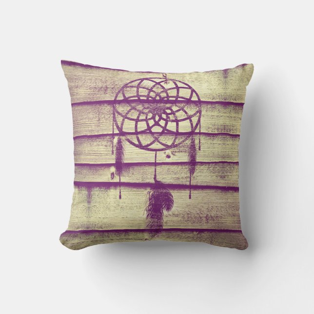 Coussin Dream Catcher Purple Wood (Recto)