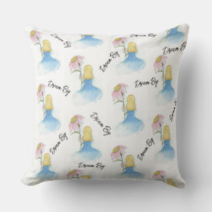 Coussin Dream Girl tenant Fleur géante "Dream Big"