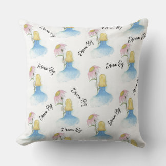 Coussin Dream Girl tenant Fleur géante "Dream Big"