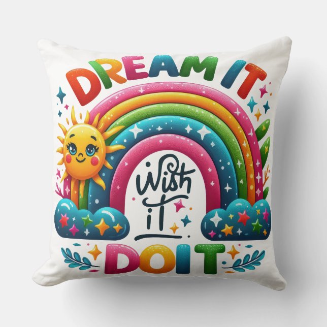Coussin Dream it, wish, do it ! (Recto)