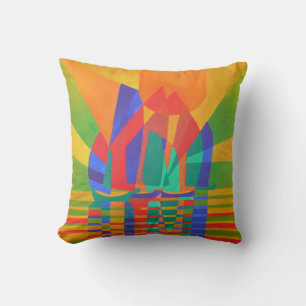 Coussin Dreamboat Un Câble Cubiste Aux Couleurs Primaires