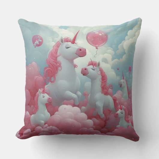 Coussin Dreamscape Unicorn enchantée (Recto)