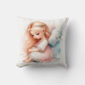 Coussin Dreamy ange fille pastel fairart (Recto)