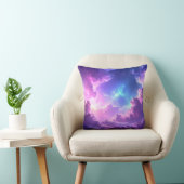 Coussin Dreamy cosmic background, soft nebula clouds in pu (Chaise)