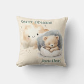 Coussin Dreamy Teddy Bear Sky Design (Recto)