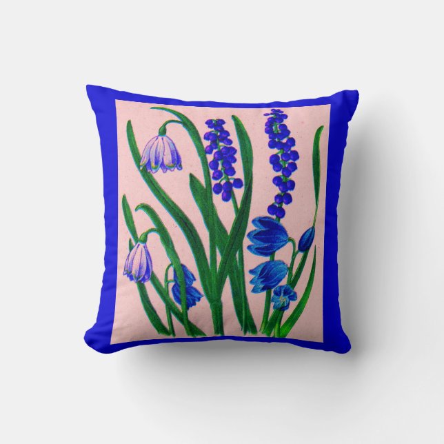 Coussin drêches à neige et scilla (Recto)