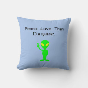 Coussin Drôle Alien Sci-Fi Cartoon Art Extraterrestre
