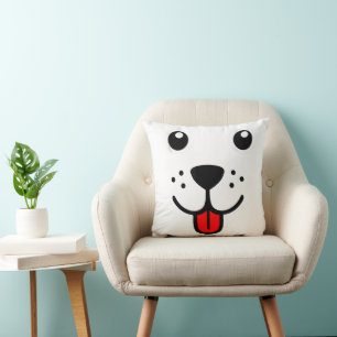 Coussin Drôle Animal De Compagnie Chien Chiots Visage Émot