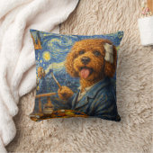 Coussin Drôle Artiste Cockapoo Cadeau d'Art Chien (Couverture)