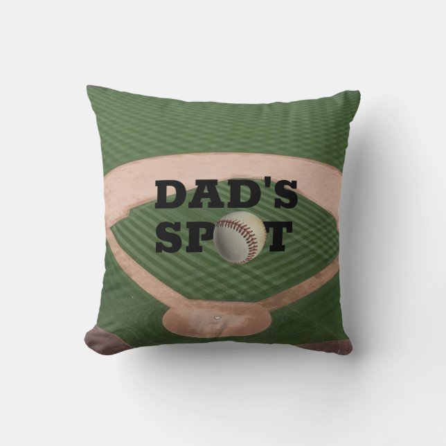 Coussin Drôle Baseball Papa's Spot Saver Pillow (Recto)