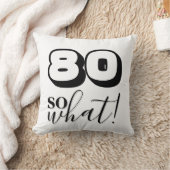 Coussin Drôle Black White Citation 80 Alors quel 80e anniv (Couverture)