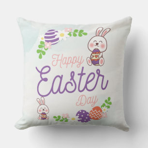 Coussin Drôle Bunny Joyeux Oreille Jour de Pâques