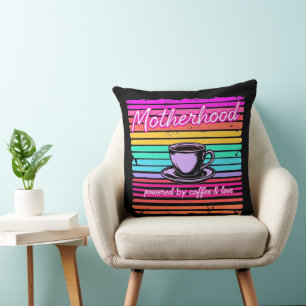 Coussin Drôle cadeau pour les mamans de café   Fête des mè