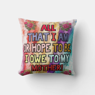 Coussin Drôle cadeau pour maman Citations Drôle À Maman