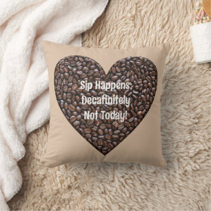 Coussin Drôle Café Dit