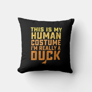 Coussin Drôle Canard Voici Mon Costume Humain Halloween