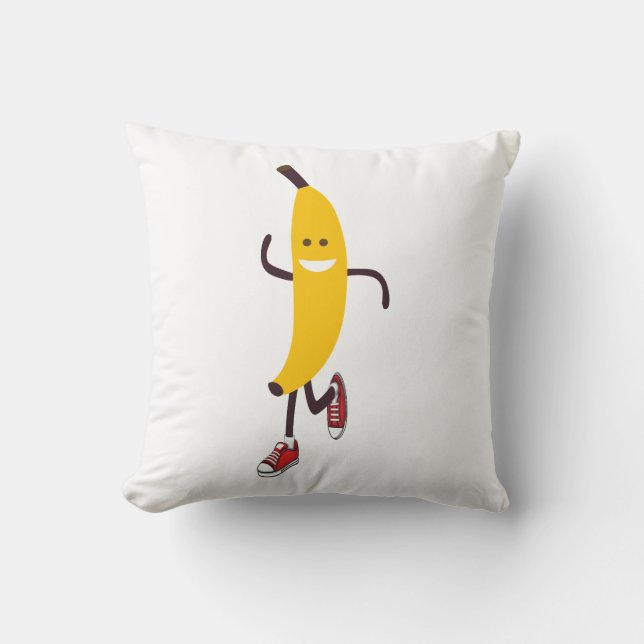 Coussin Drôle Cartoon à la banane (Recto)