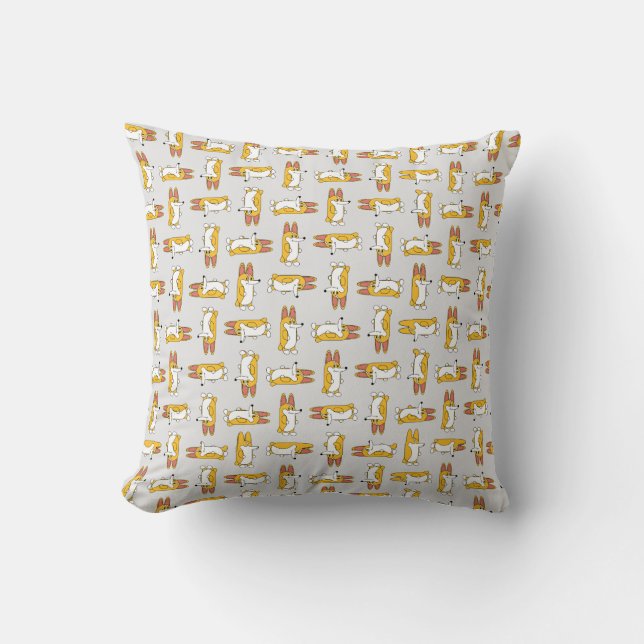 Coussin Drôle Cartoon Corgi Motif (Recto)