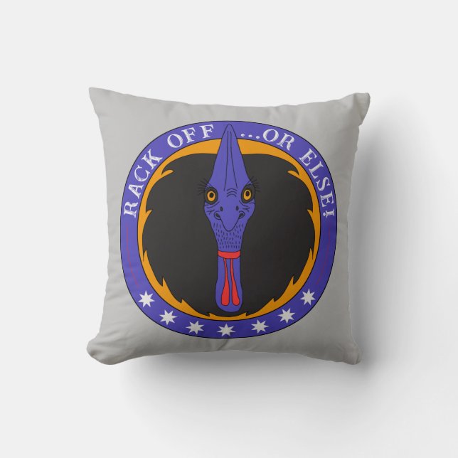 Coussin Drôle Cassowary Bird Citation (Recto)