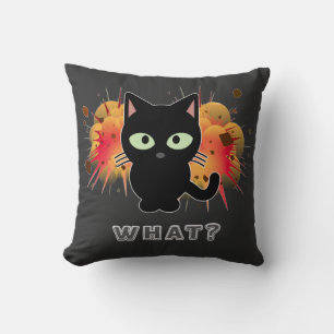 Coussin Drôle Chat Noir Quelle Cute Kitten Aimants Humour