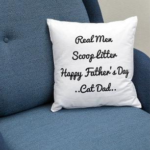 Coussin Drôle Chat Papa Fête des pères Cadeau Noir Blanc t