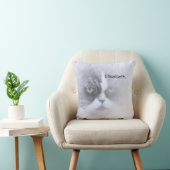 Coussin drôle chat perse avec de grands yeux lancer l'orei (Chaise)
