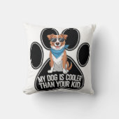 Coussin Drôle Chien Design : 'Mon Chien est Glacière que V (Recto)