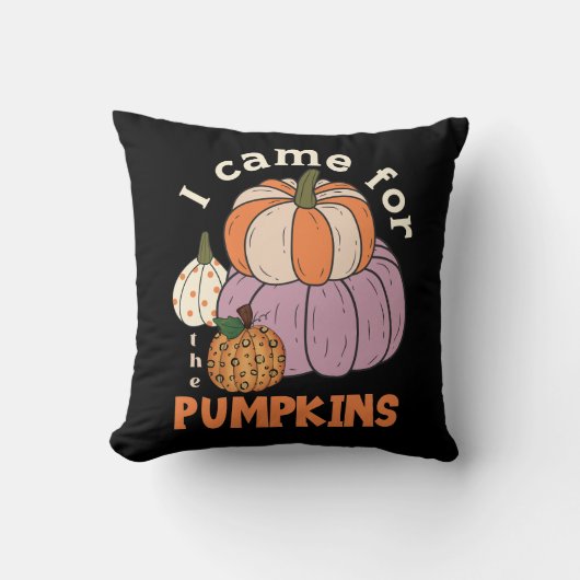 Coussin Drôle Chute de quatre Citrouilles (Recto)