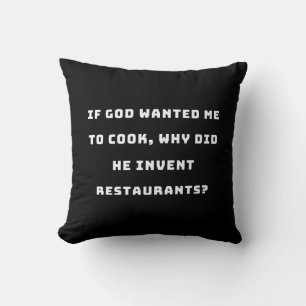 Coussin Drôle Citation de femme de ménage, je déteste Cuis