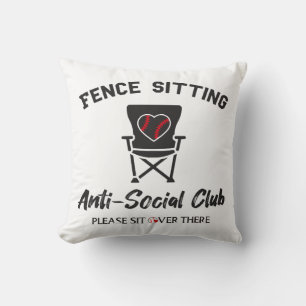 Coussin Drôle clôture assis Anti Social Club Baseball Soft