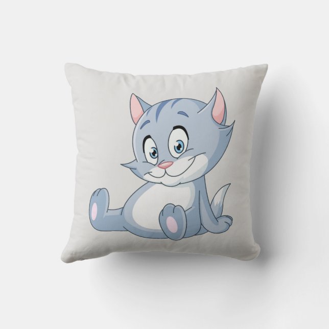 Coussin "Drôle Conception de chat" Lancer l'oreiller (Verso)