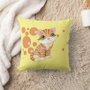 Coussin "Drôle Conception de chat" Lancer l'oreiller