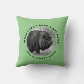 Coussin drôle de cochon ventru (Verso)