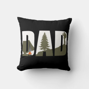 Coussin Drôle de fête des pères randonnée camping papa