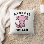 Coussin Drôle de groupe de jolis Axolotls Fête modifiable (Couverture)