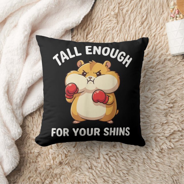 Coussin Drôle de hamster de boxe assez grand pour vos tibi (Couverture)