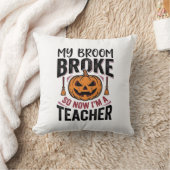Coussin Drôle de professeur d'Halloween Balai Cassa Concep (Couverture)