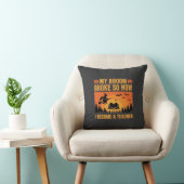Coussin Drôle de professeur d'Halloween Balai cassé Design (Chaise)