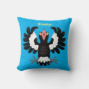 Coussin Drôle dessin animé de Magpie australienne