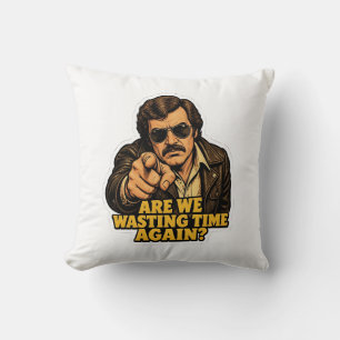 Coussin Drôle détective rétro perdant son temps Bureau Mem