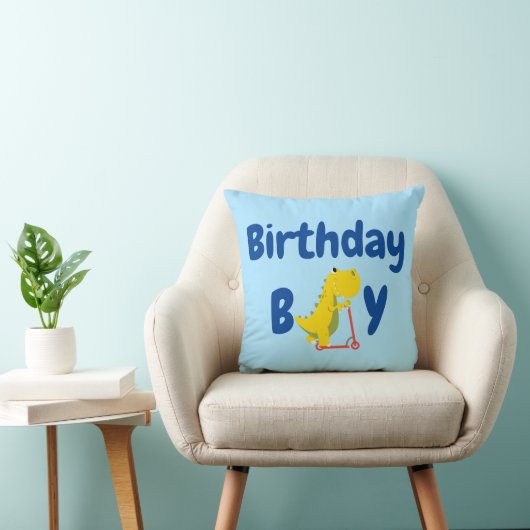 Coussin Drôle dinosaure Scooter B2S Anniversaire garçon en (Chaise)