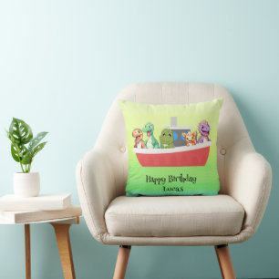 Coussin Drôle dinosaure Yacht fête d'anniversaire do-it-yo