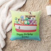 Coussin Drôle dinosaure Yacht fête d'anniversaire do-it-yo (Couverture)