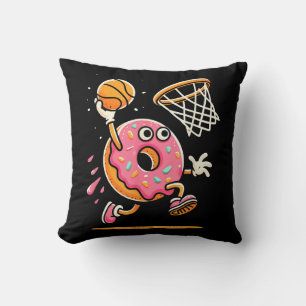Coussin Drôle Donut Dunking Basketball Food Champ Sports D