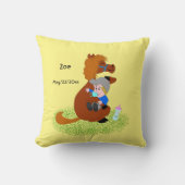 Coussin Drôle et mignon poney avec bébé - mignon (Recto)