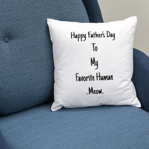 Coussin Drôle Fête des pères Chat Papa Cadeau Meow Modèle 