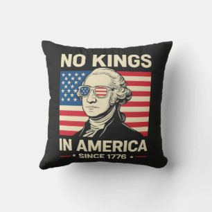 Coussin Drôle George Washington Pas de rois Amérique 1776