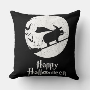 Coussin Drôle Halloween Costume sorcière Hippo Lover cadea